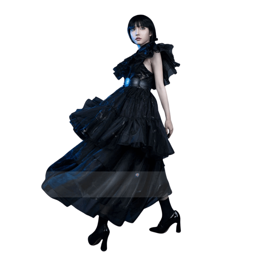 Black Layered Gothic Costume Dress