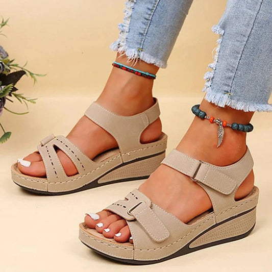 Women’s Adjustable Velcro Wedge Sandals