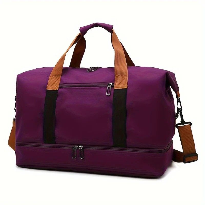 Multi-Pocket Casual Nylon Travel Tote Bag