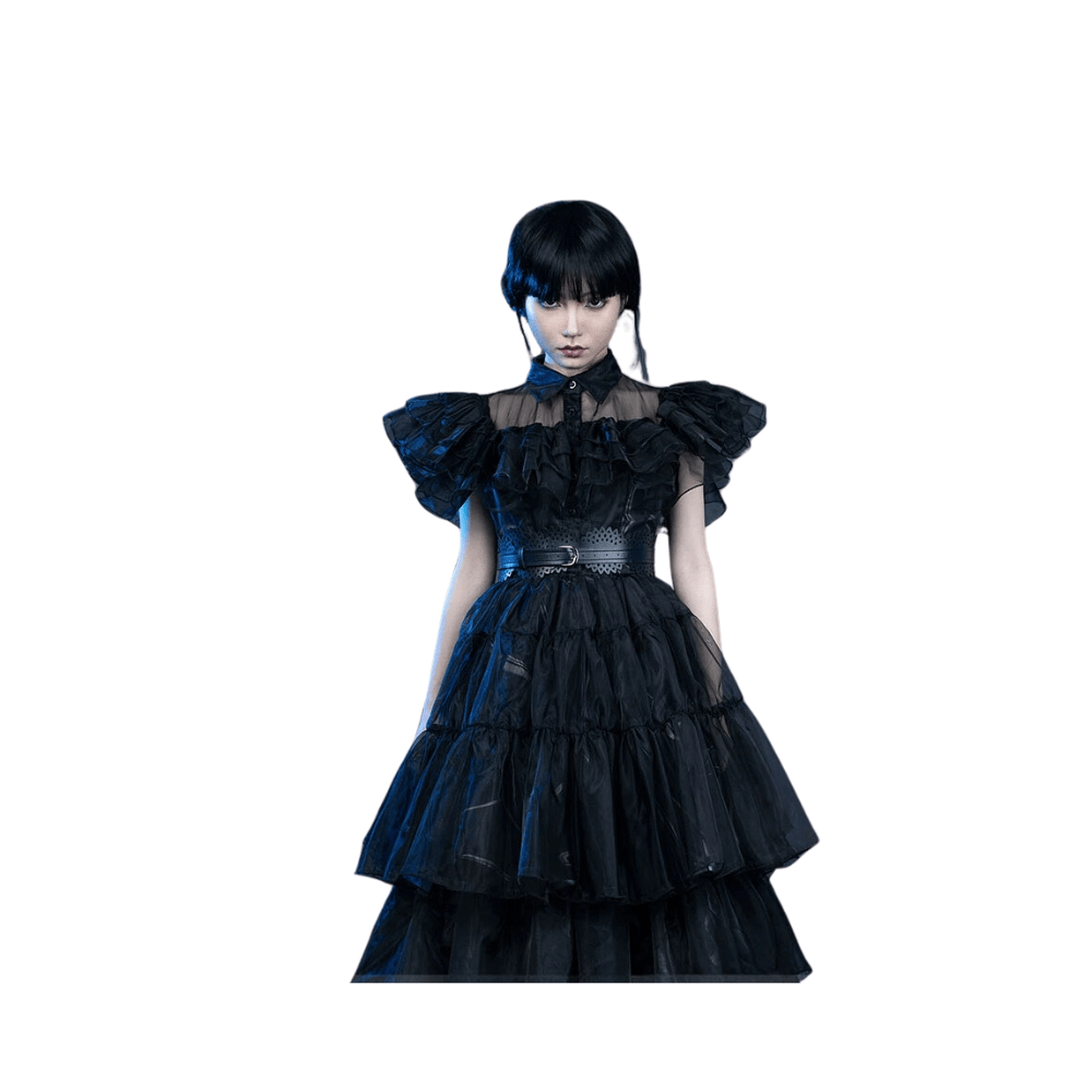 Black Layered Gothic Costume Dress