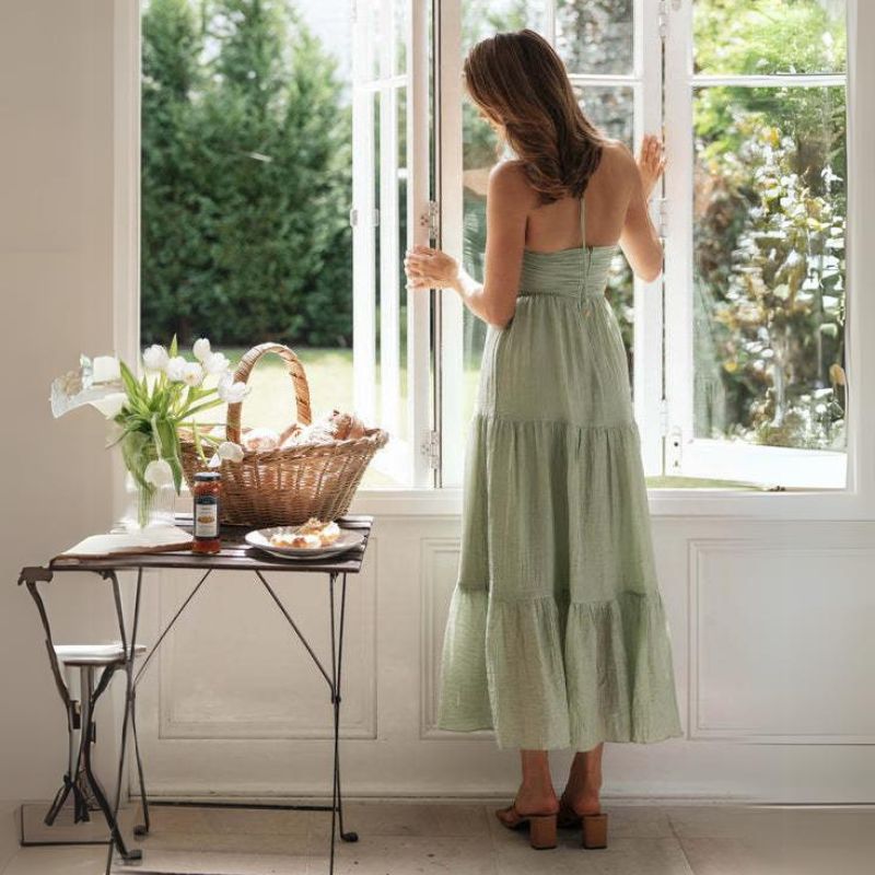 Chic Bohemian Halter Maxi Dress for Summer