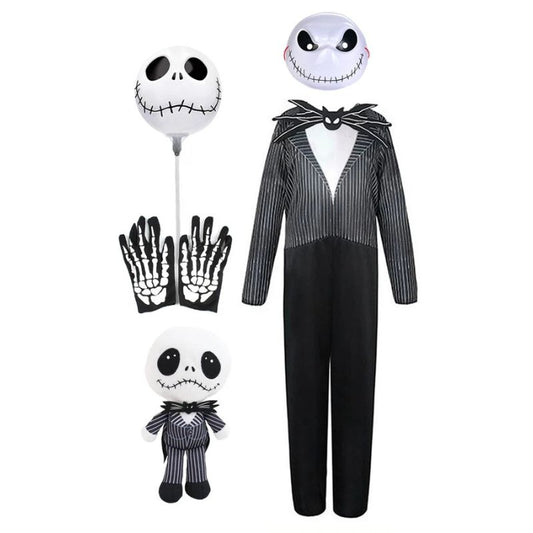 Boys Jack Skellington Striped Halloween Costume