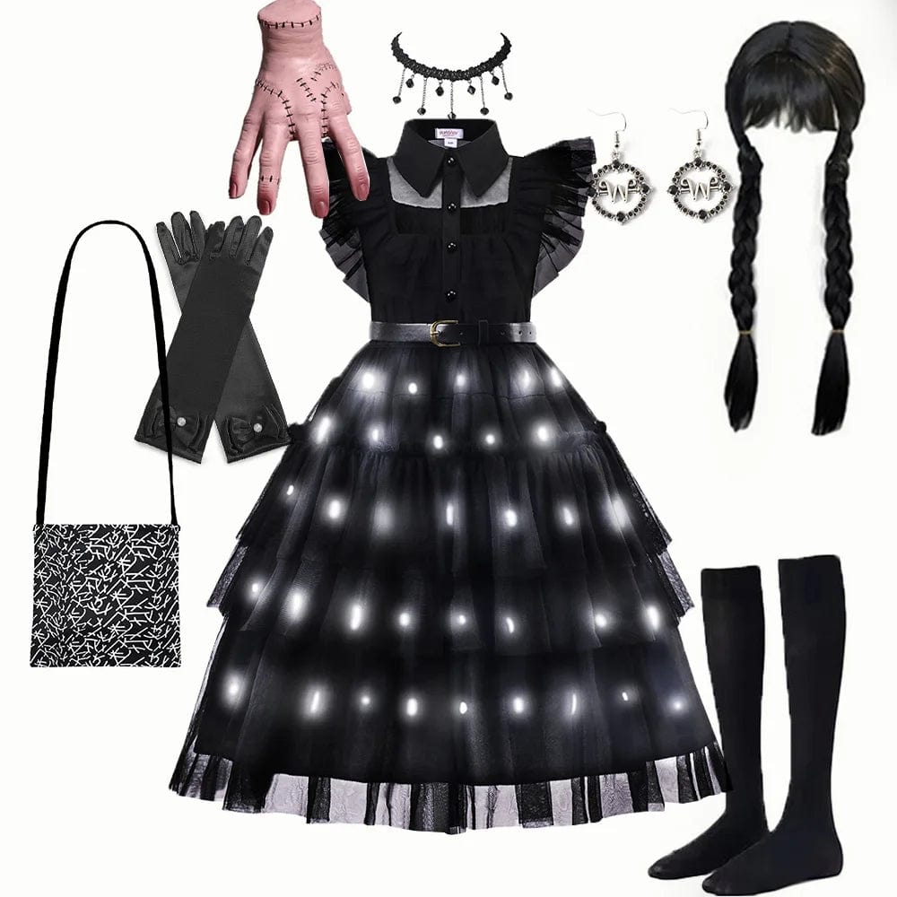 Kids’ Gothic-Inspired LED Costume Dress