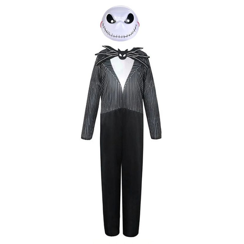 Boys Jack Skellington Striped Halloween Costume