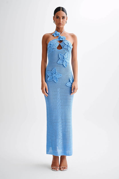 Bohemian Crocheted Maxi Dress - Effortless Elegance