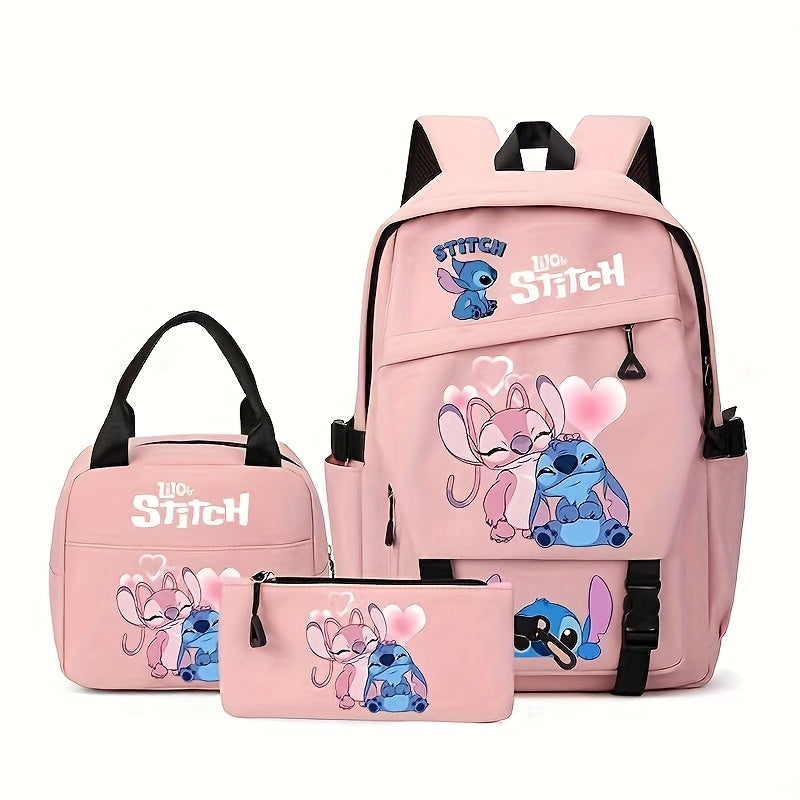 3-Piece School Backpack Set with Character Print