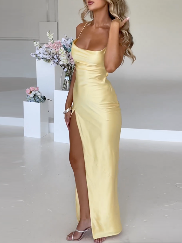 Chic Side Slit Maxi Dress - Effortless Elegance