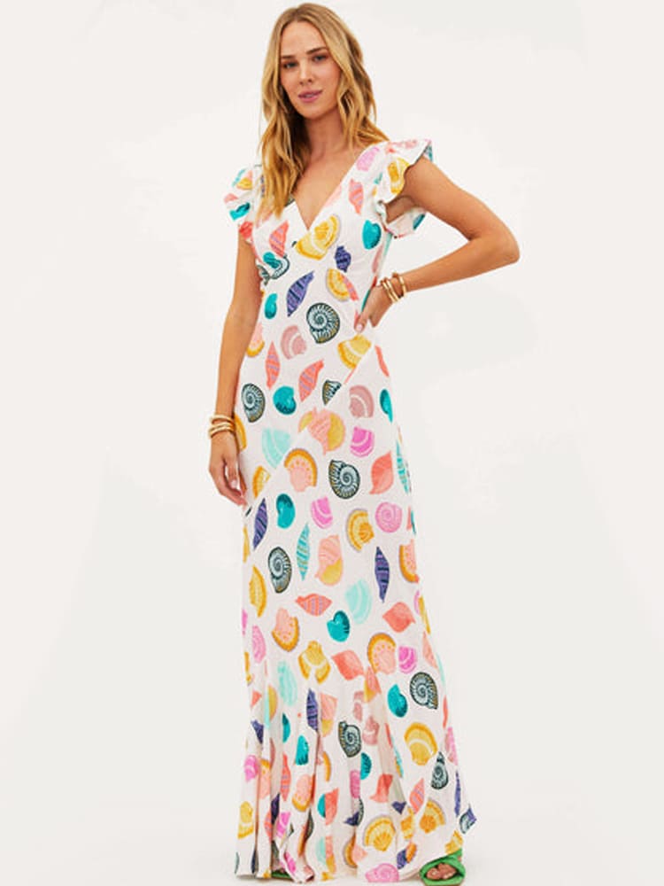 Jewel Maxi Dress: Flattering Coastal Elegance