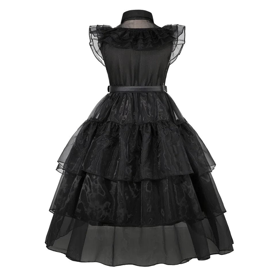 Kids’ Black Gothic Dress with Optional Accessories