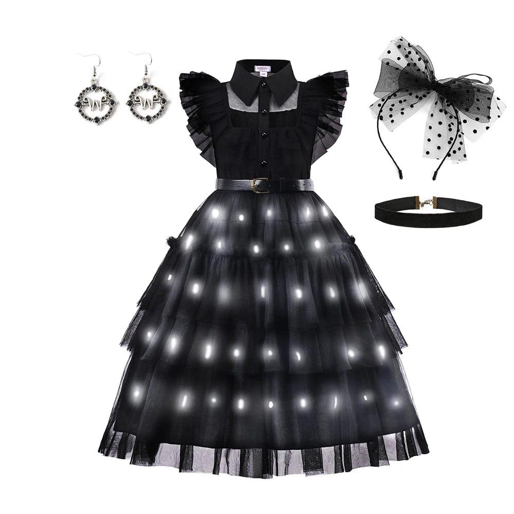 Kids’ Gothic-Inspired LED Costume Dress
