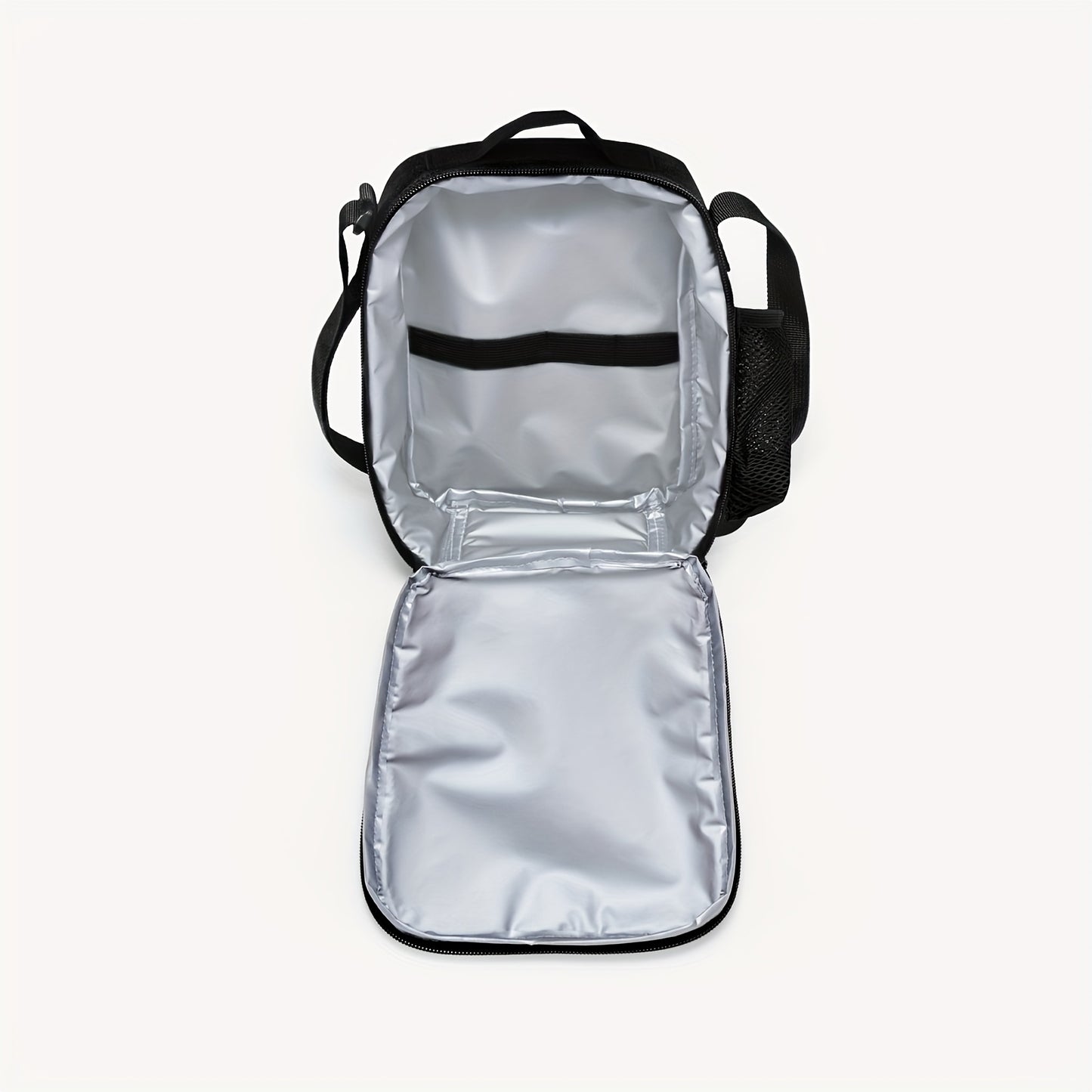 3-Piece Backpack Set with Web Pattern and Zipper Closure
