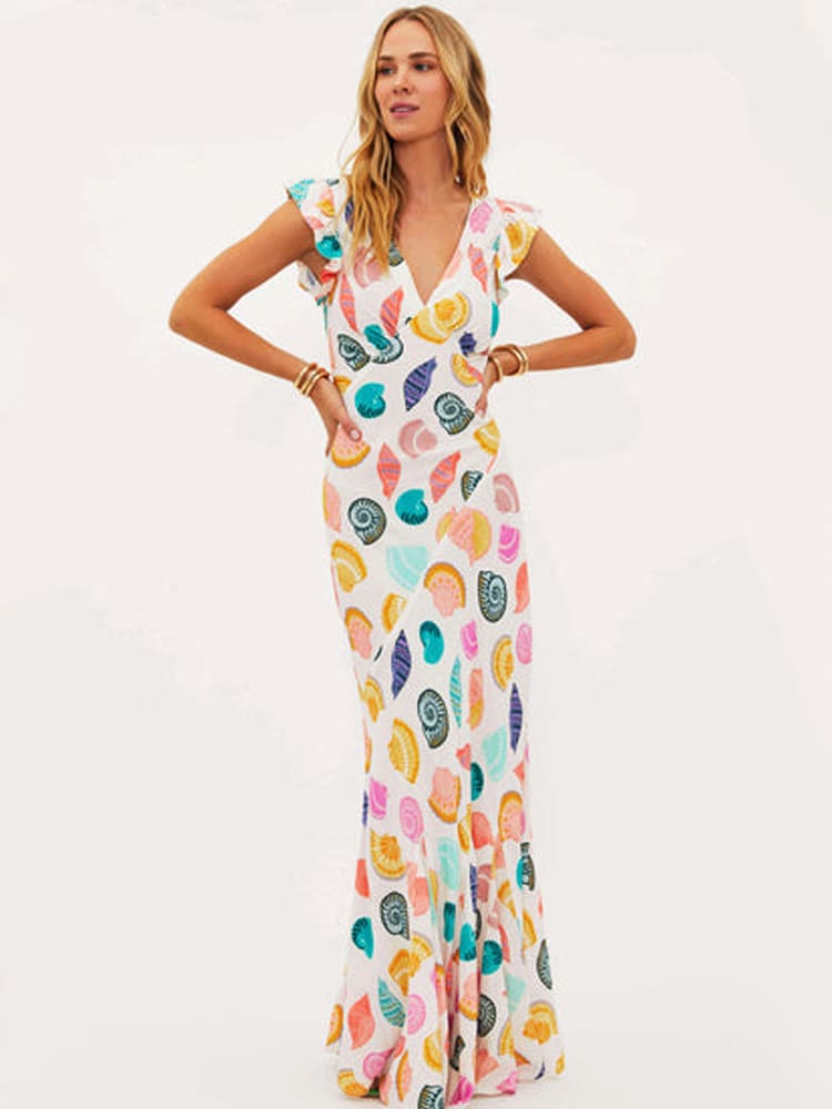 Jewel Maxi Dress: Flattering Coastal Elegance