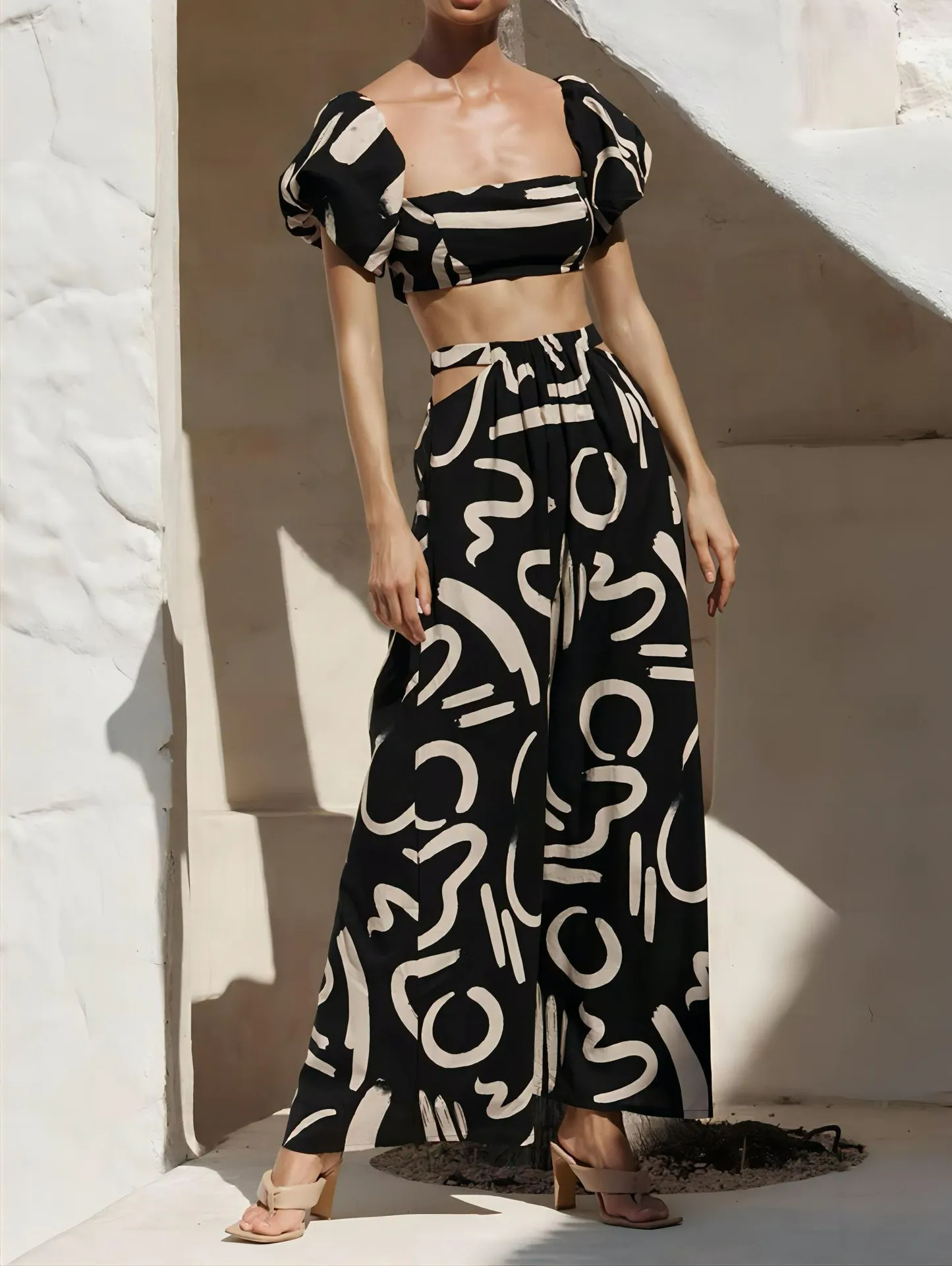 Chic Off-Shoulder Crop Top & Maxi Skirt Set