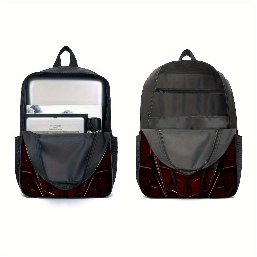 3-Piece Backpack Set with Red Spider Design
