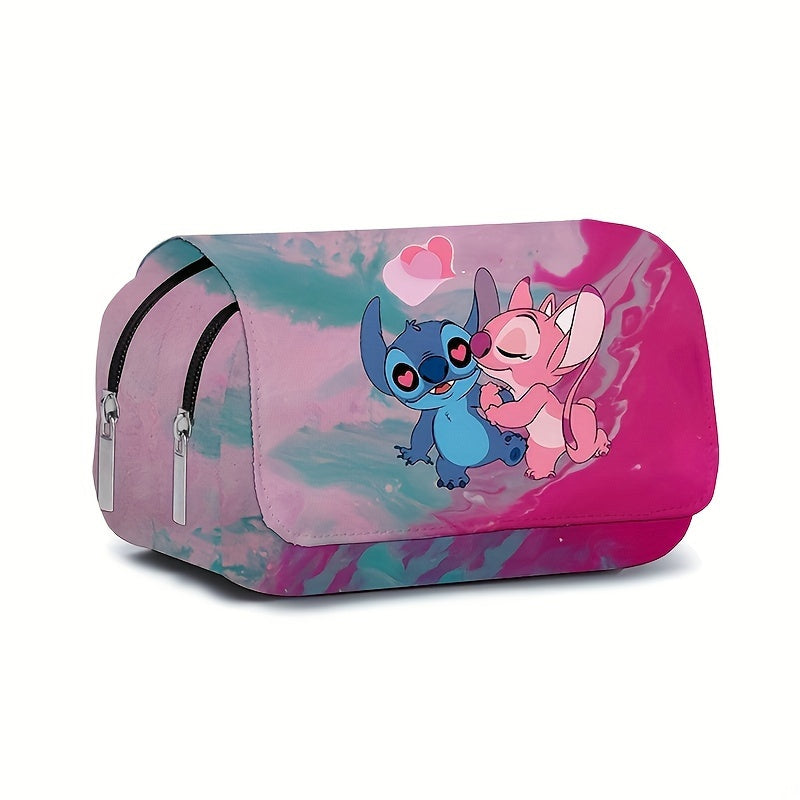 Double Zipper Pencil Case for School or Work