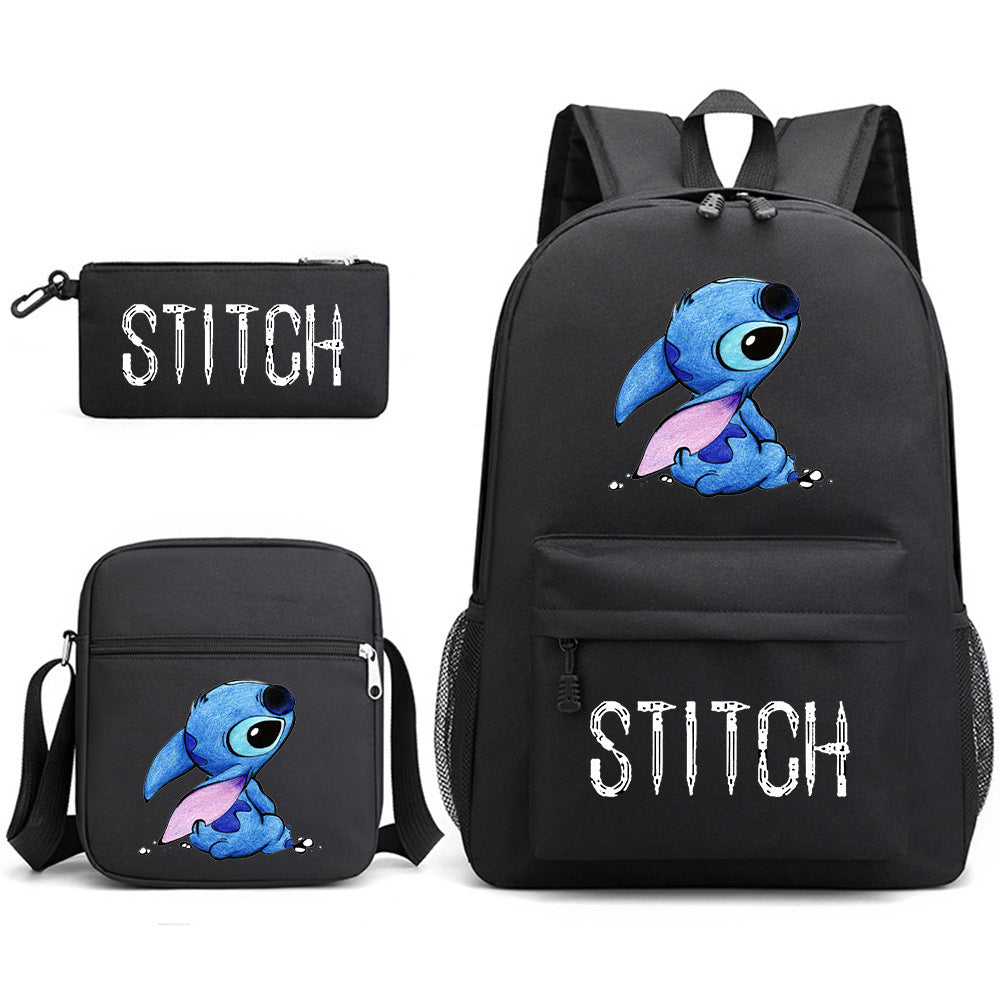 3-Piece Galaxy-Inspired Backpack Set with Character Design