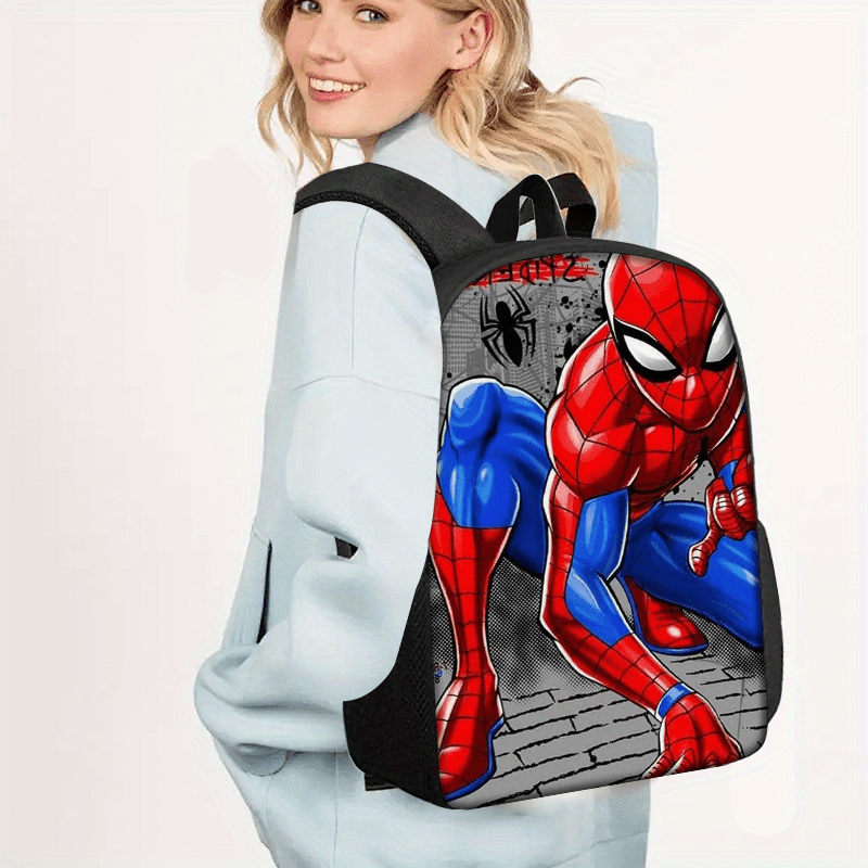 3-Piece Backpack Set with Cartoon Design and Zipper Closures