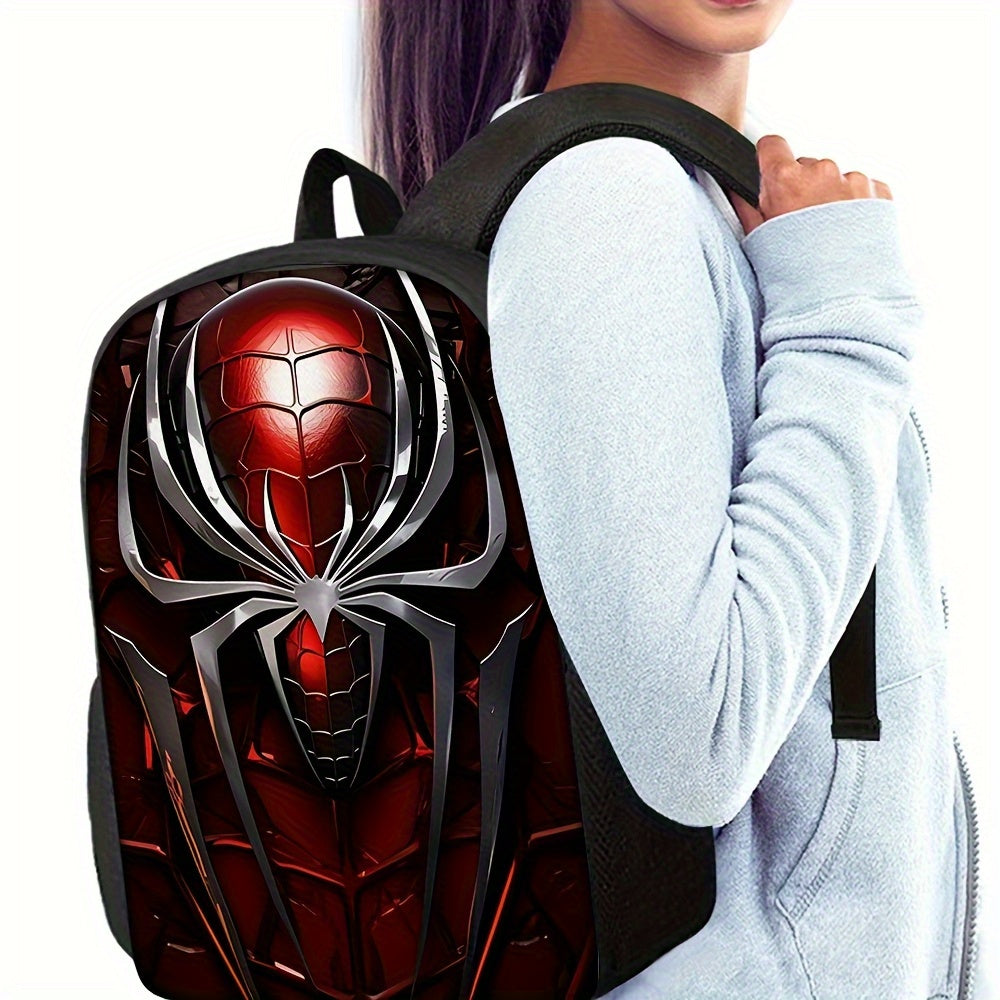 3-Piece Backpack Set with Red Spider Design
