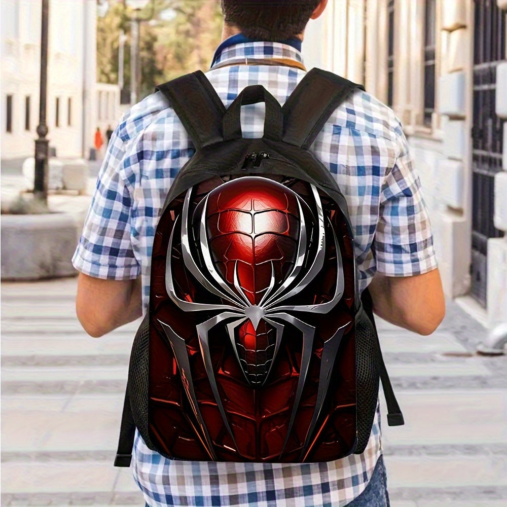 3-Piece Backpack Set with Red Spider Design