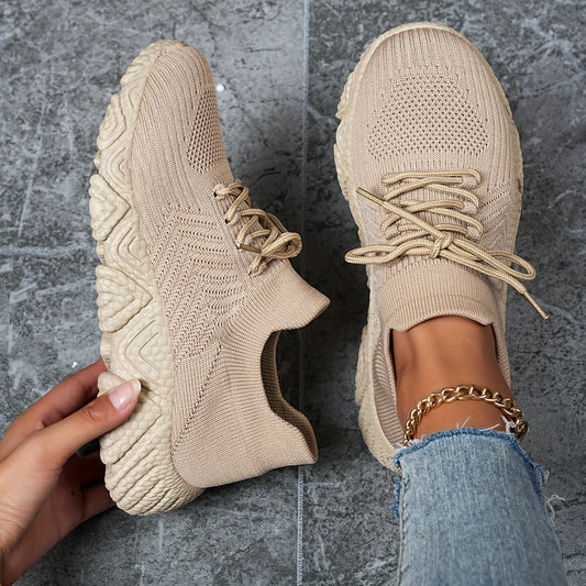 Women’s Lightweight Knitted Sneakers for Casual Outdoor Wear