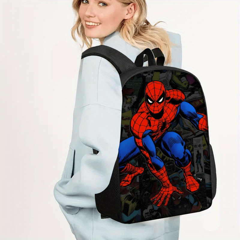 3-Piece Backpack Set with Cartoon Graphic and Zipper Closures