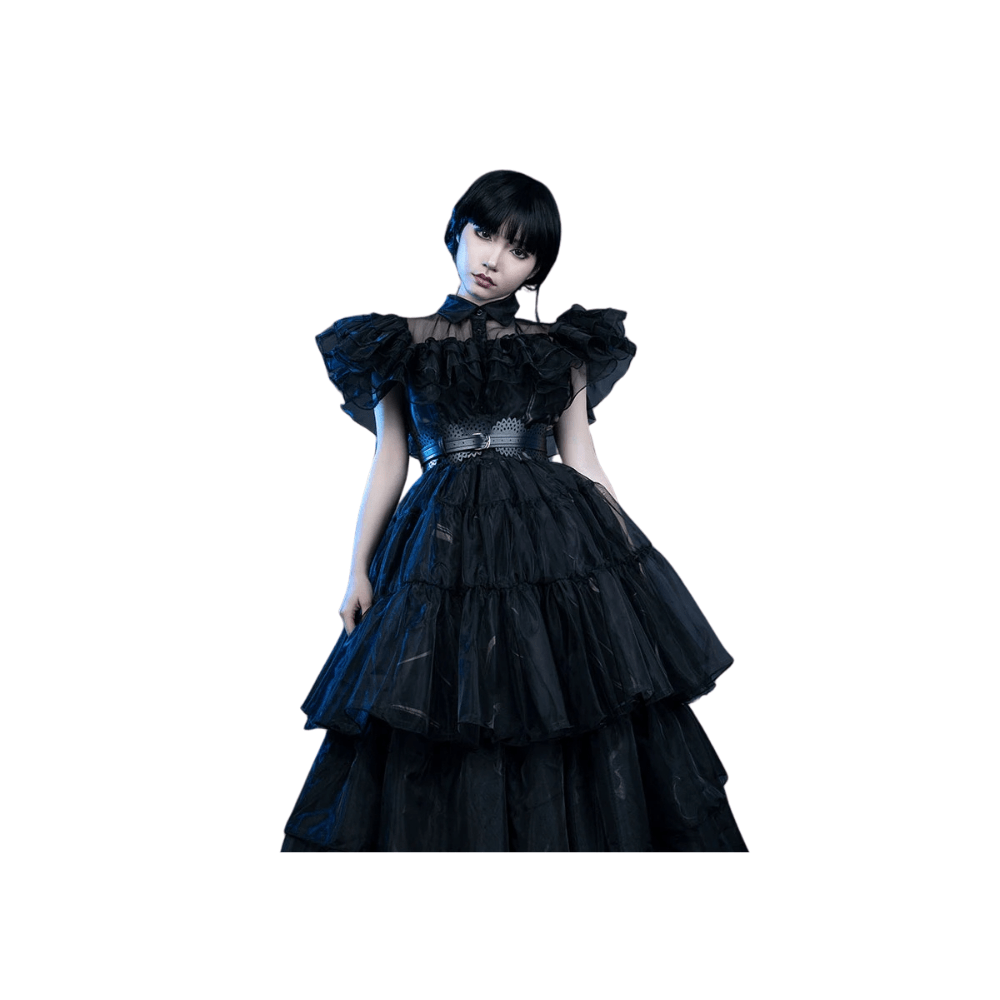 Black Layered Gothic Costume Dress