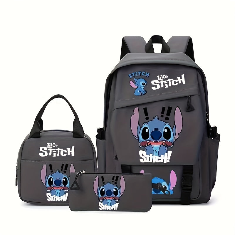 3-Piece School Backpack Set with Character Print