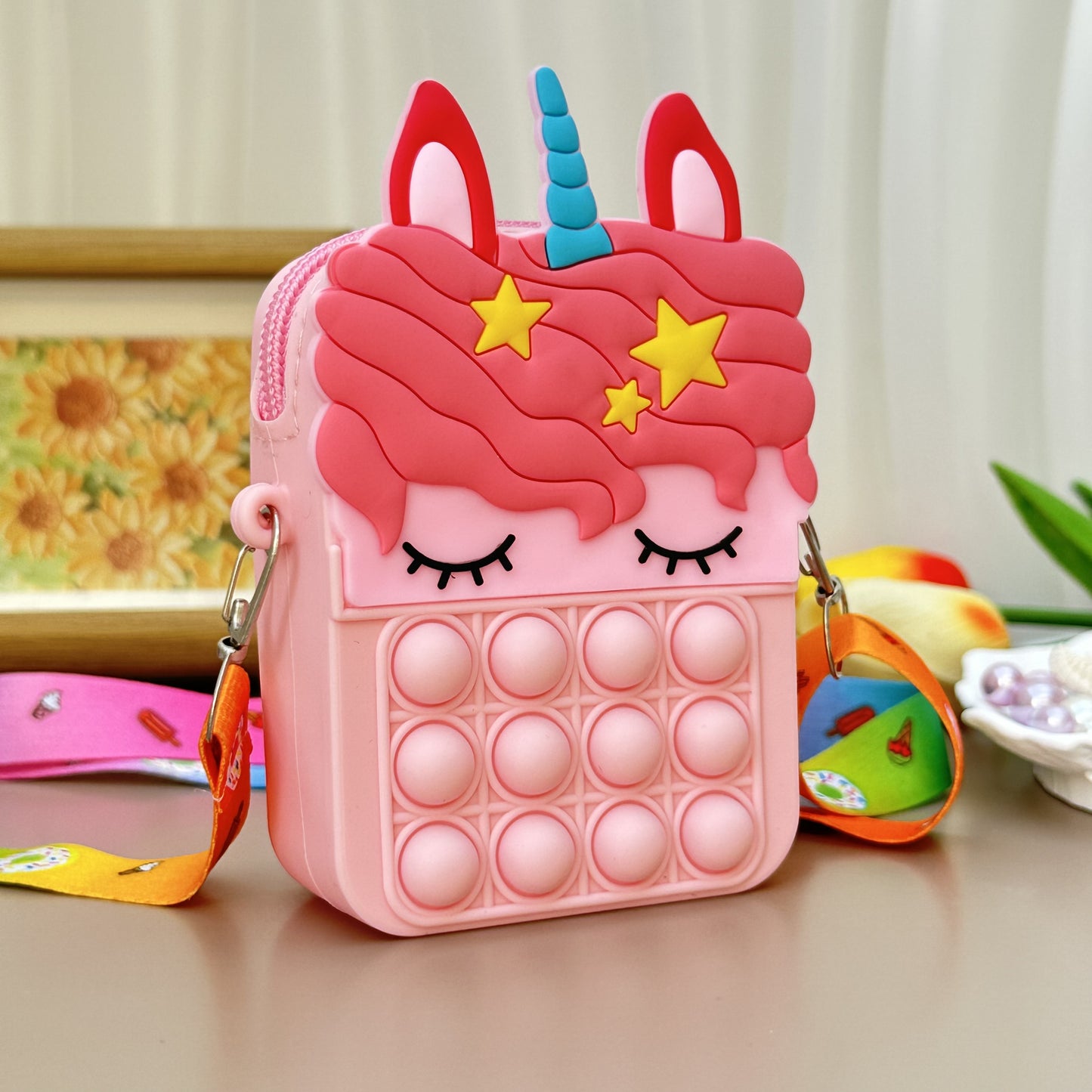 Colorful Crossbody Bag for Kids with Adjustable Strap