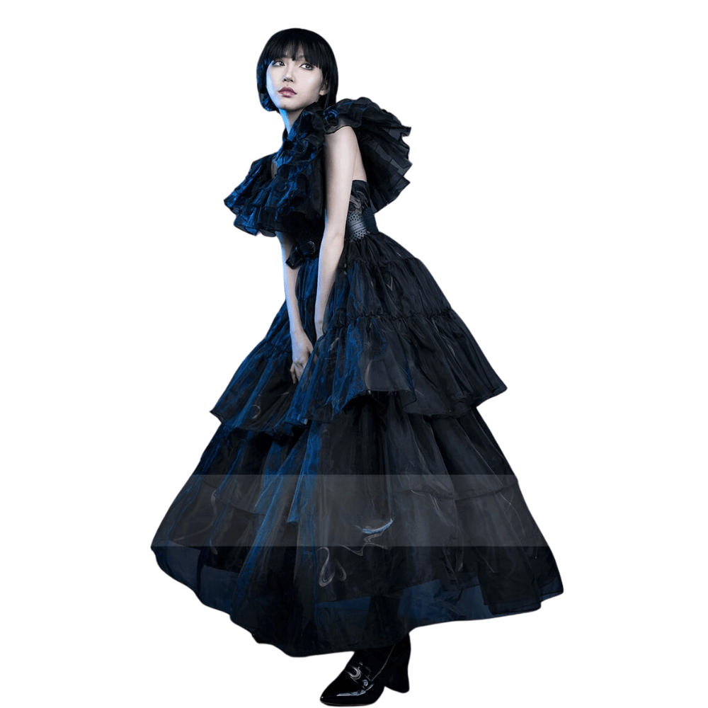 Black Layered Gothic Costume Dress