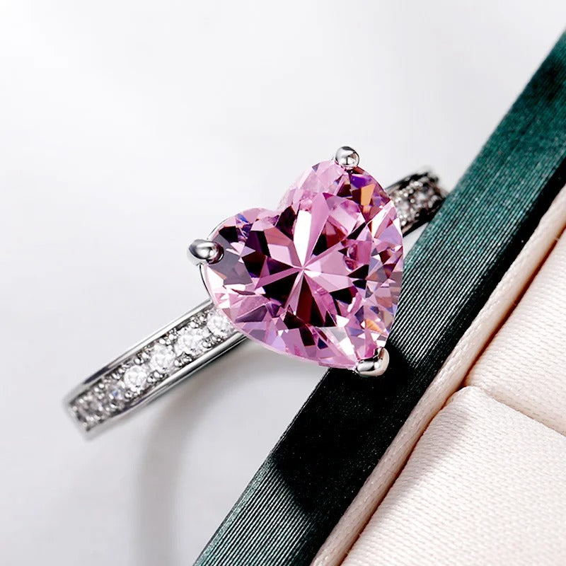Luminous Heart Solitaire Ring