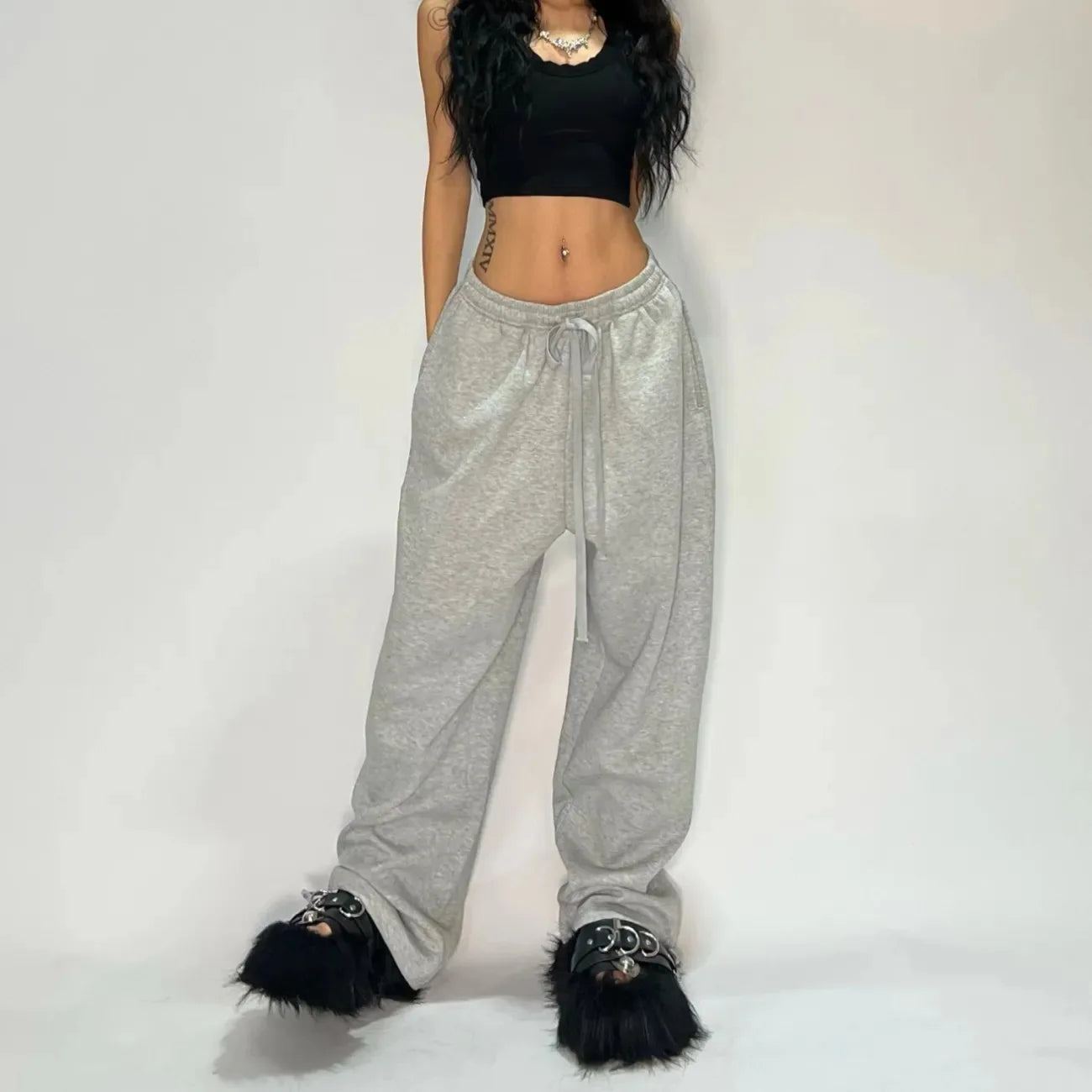 Loose Straight Leg Sweatpants for Men & Women – Casual Hip-hop Style