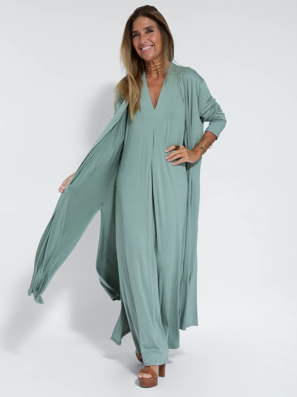 Chic AYANIA Dress & Vest Set