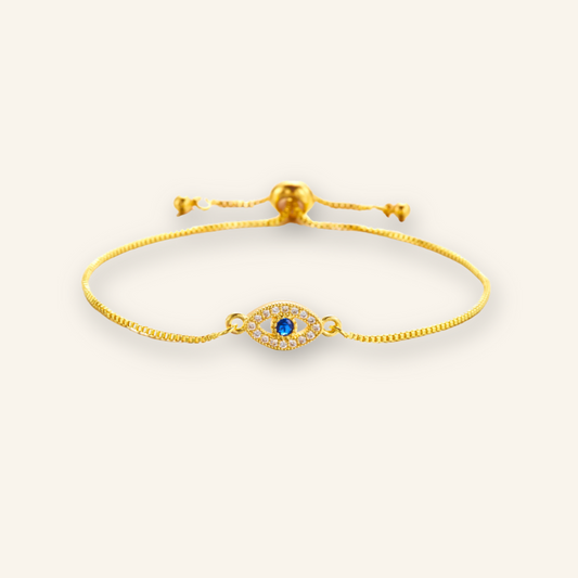 Zircon Blue Crystal Evil Eye Bracelet