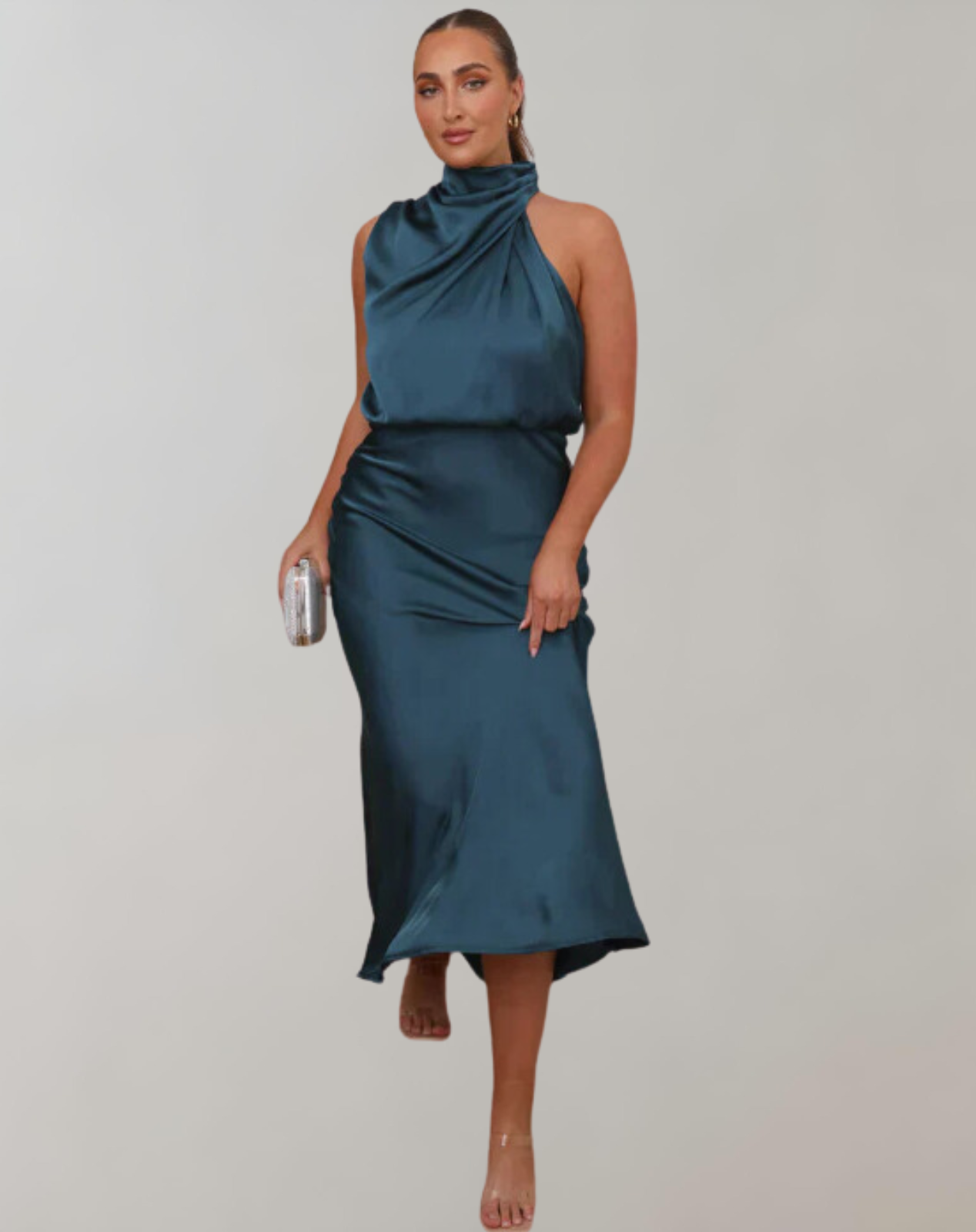 Luxurious Shiny Maxi Dress for Elegance