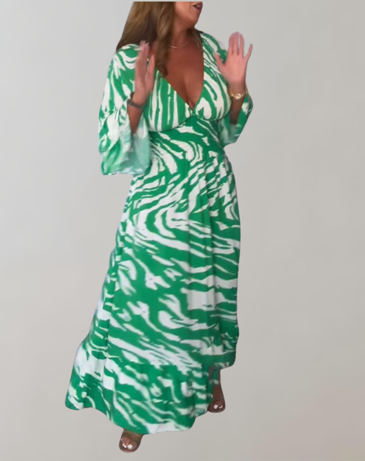Vibrant Printed Maxi Dress for Summer Elegance