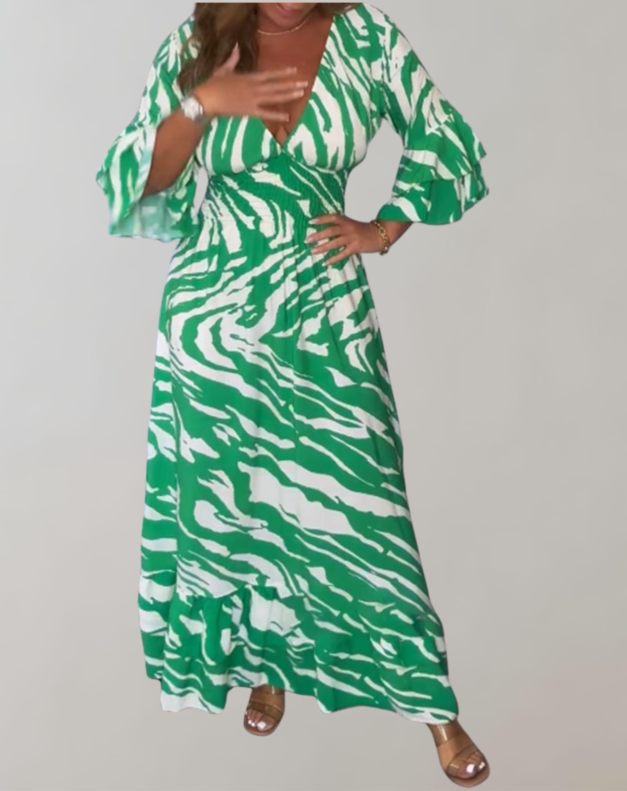 Vibrant Printed Maxi Dress for Summer Elegance