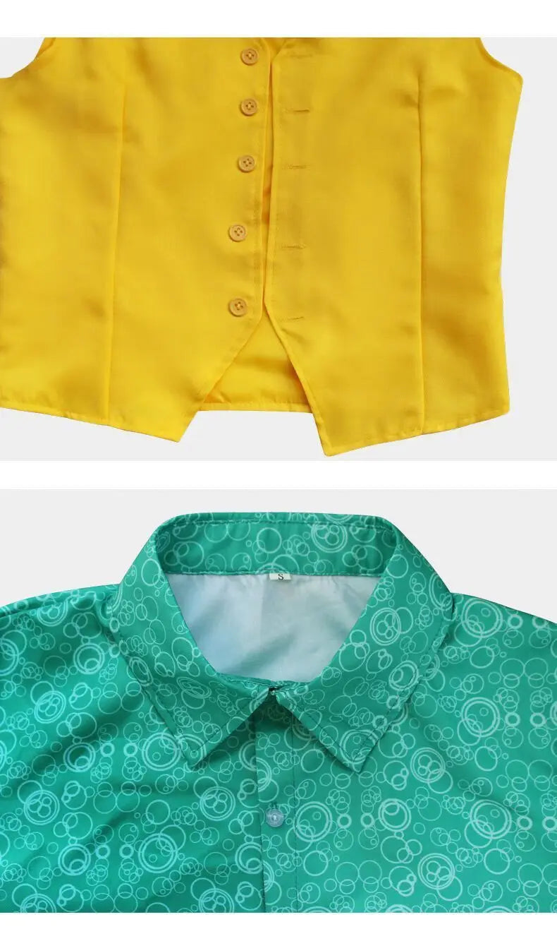 Clown Joker Costume Set Men’s Red Polyester