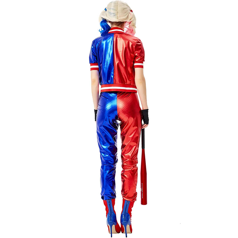 Ladies Halloween Harley Joker Costume Set