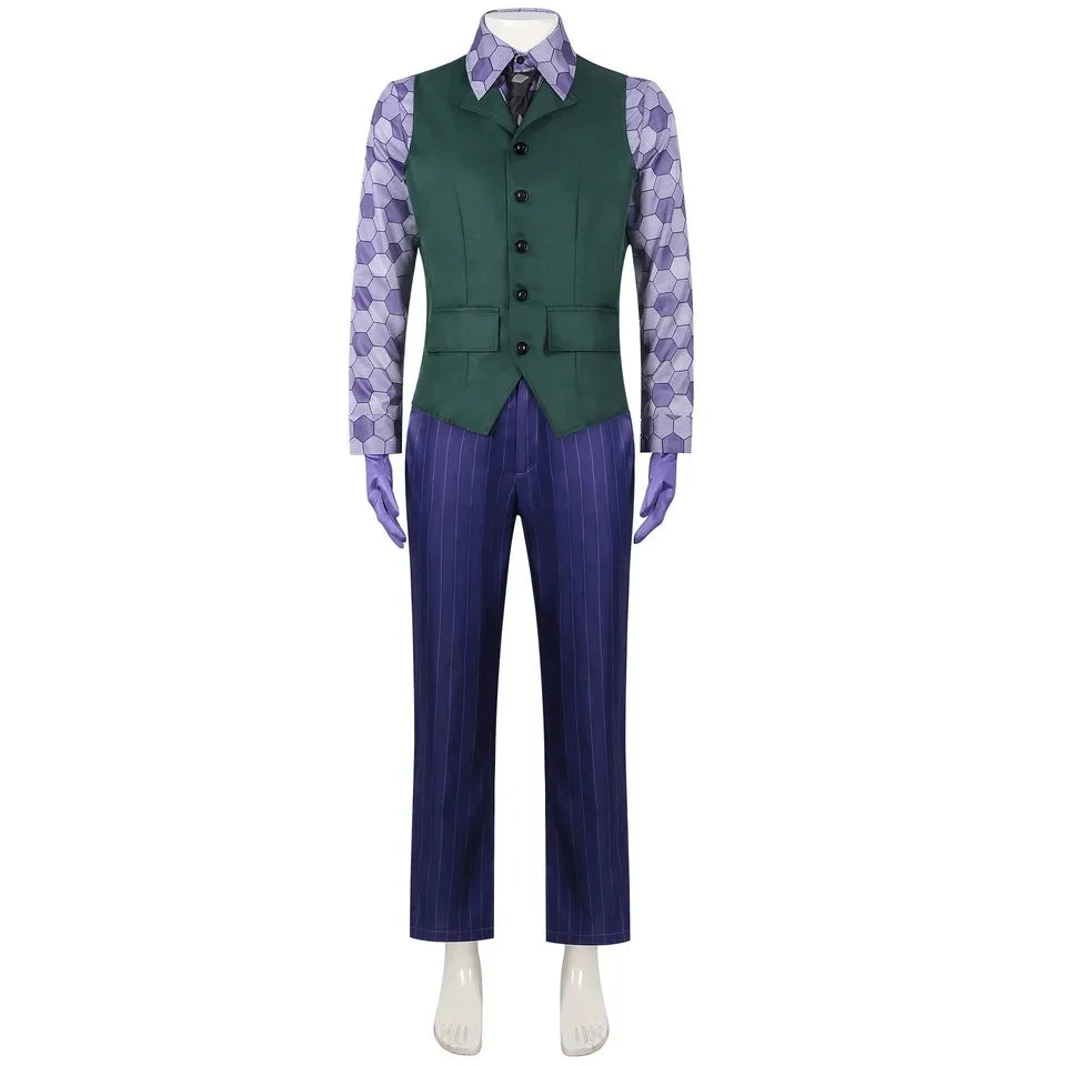 Adult Joker Cosplay Costume Set with Coat