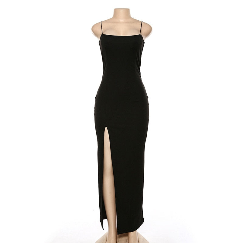 Chic Maxi Dress with Slits - Versatile Style