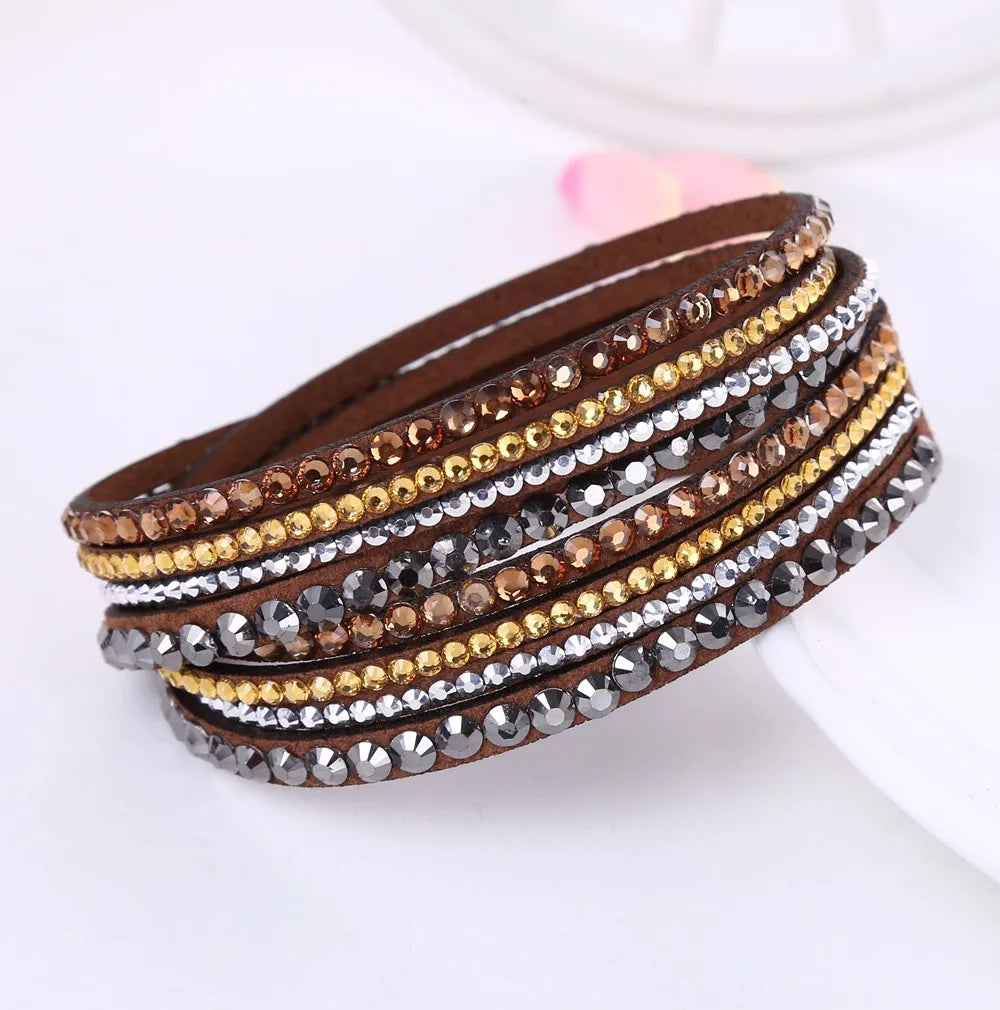 DAZZLE – Multi-Layer Rhinestone Wrap Bracelet