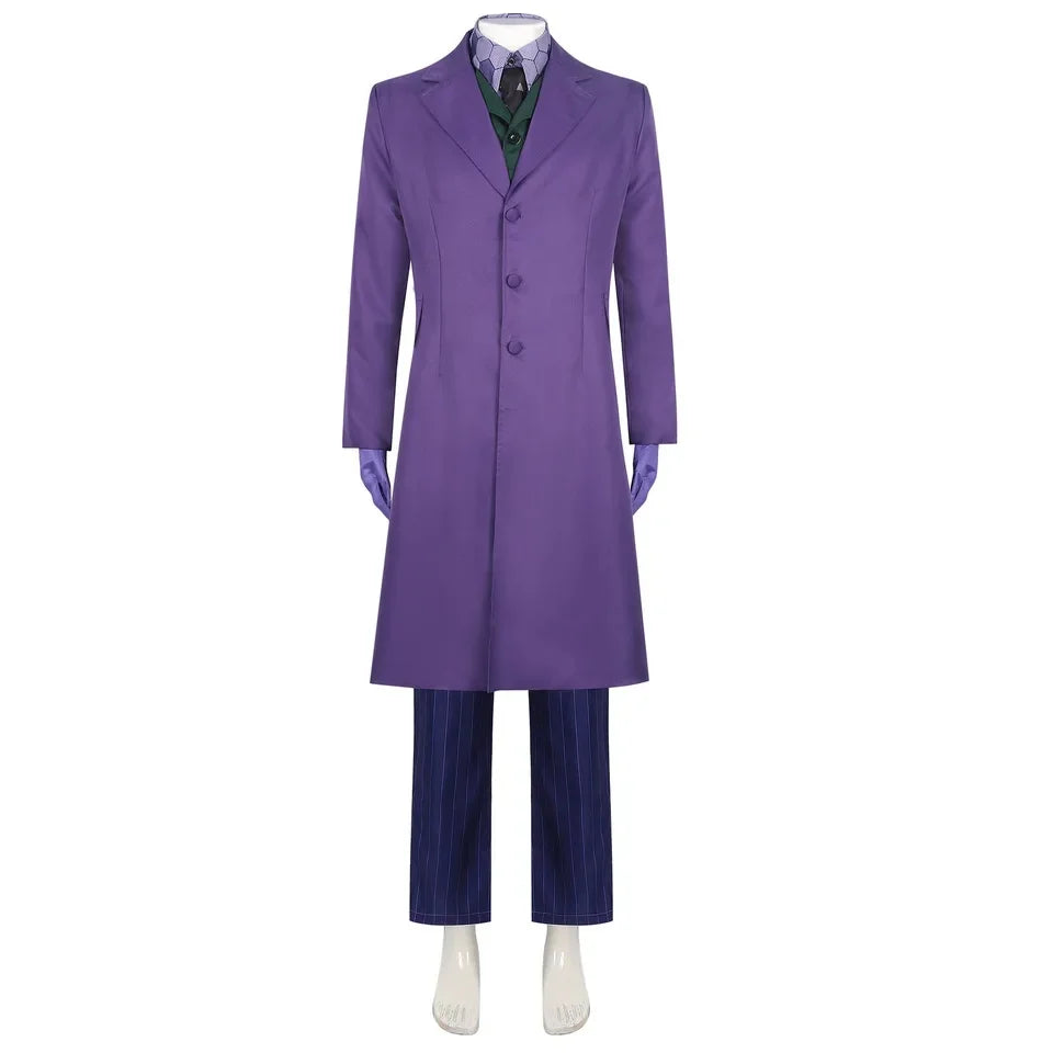 Adult Joker Cosplay Costume Set with Coat