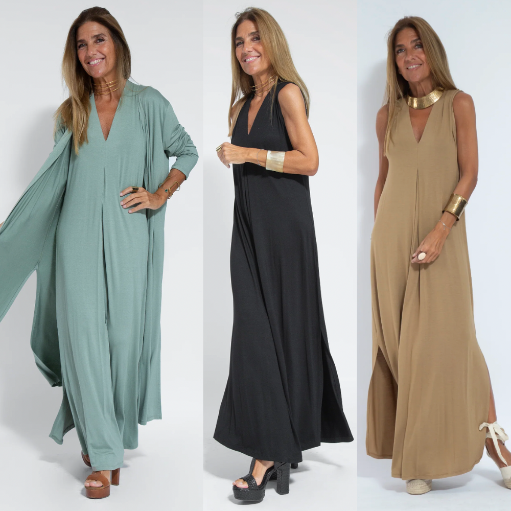 Chic AYANIA Dress & Vest Set