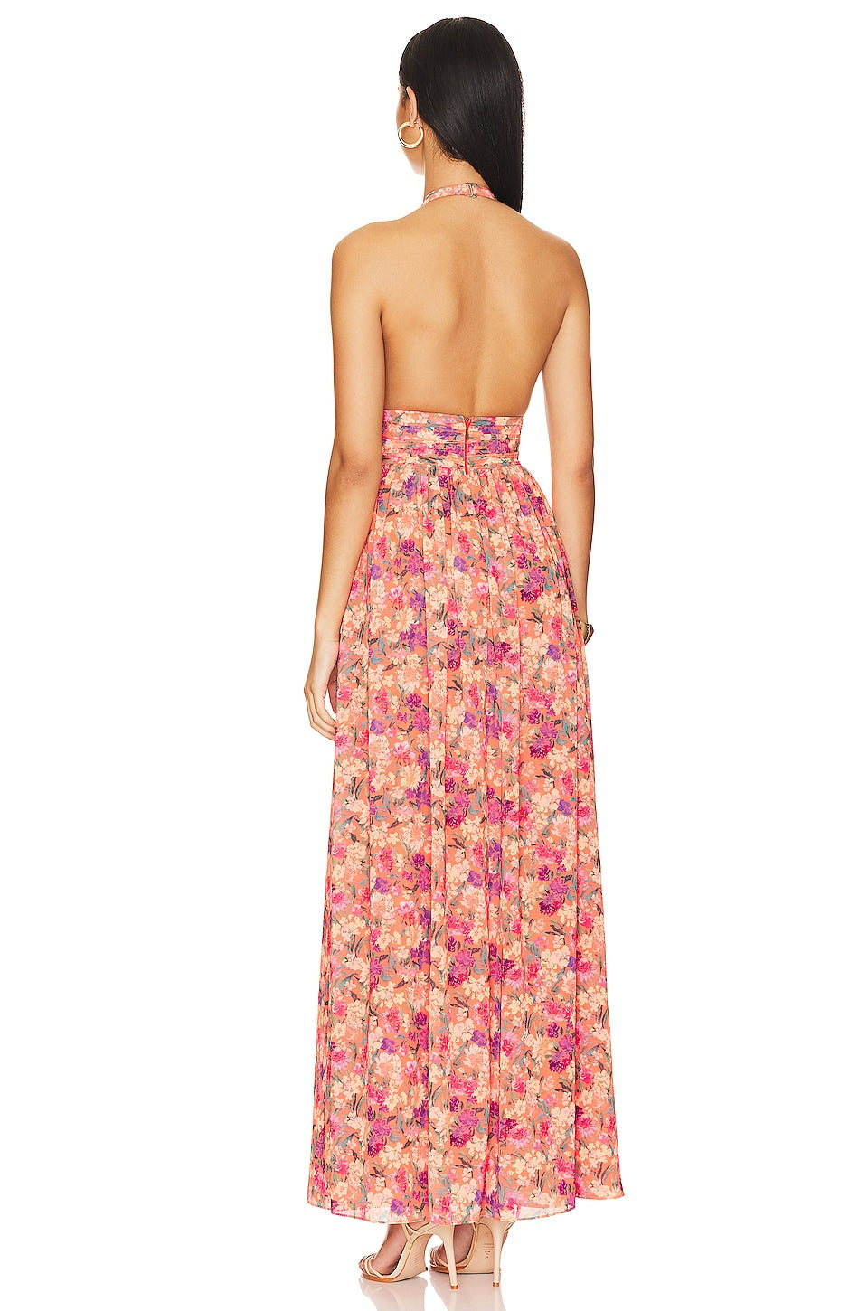 Chic Sleeveless Printed Long Dress