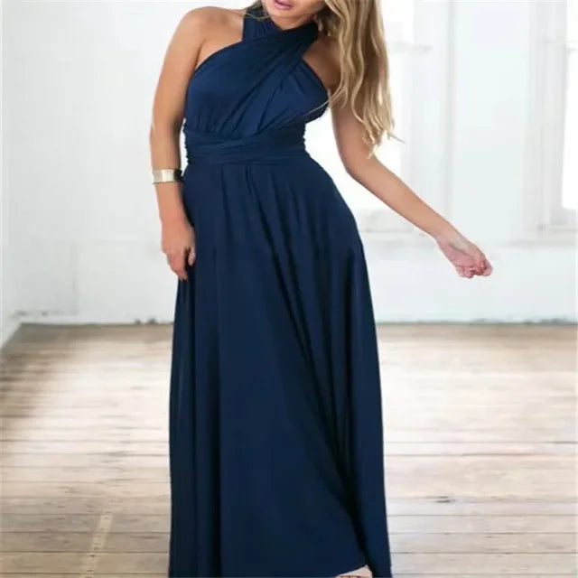 Versatile Floor-Length Bridesmaid Dress