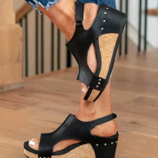 Women's Wedge Heel Sandals with Adjustable Straps