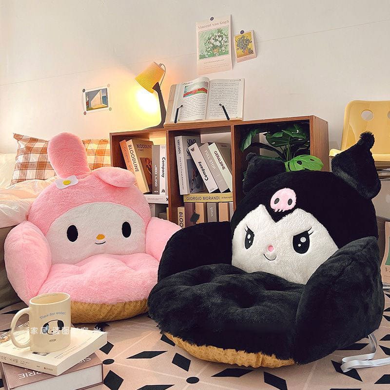 Plush Character Chair Cushion – Ergonomic Back Support