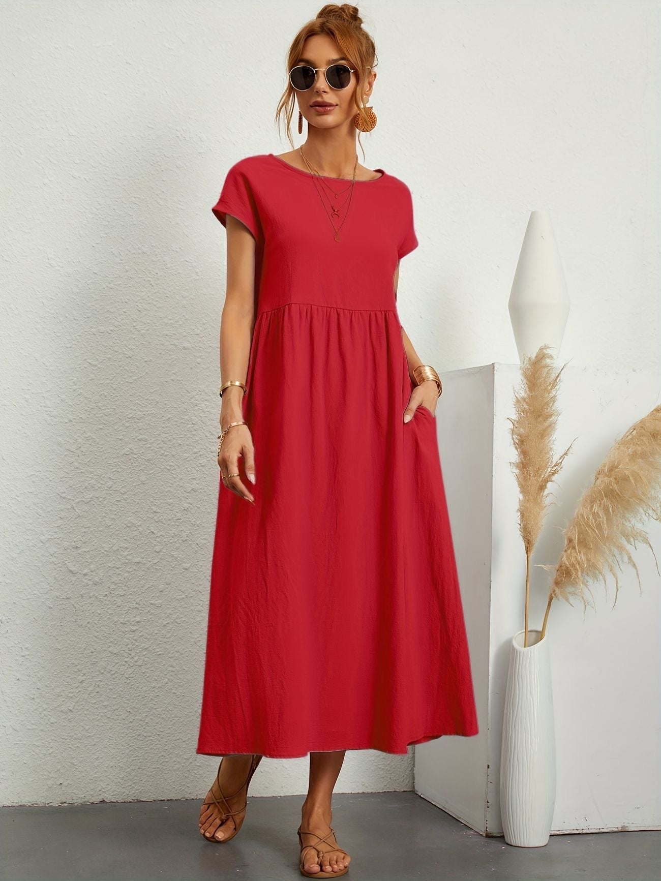 Chic Spring Camille Round Neck Dress