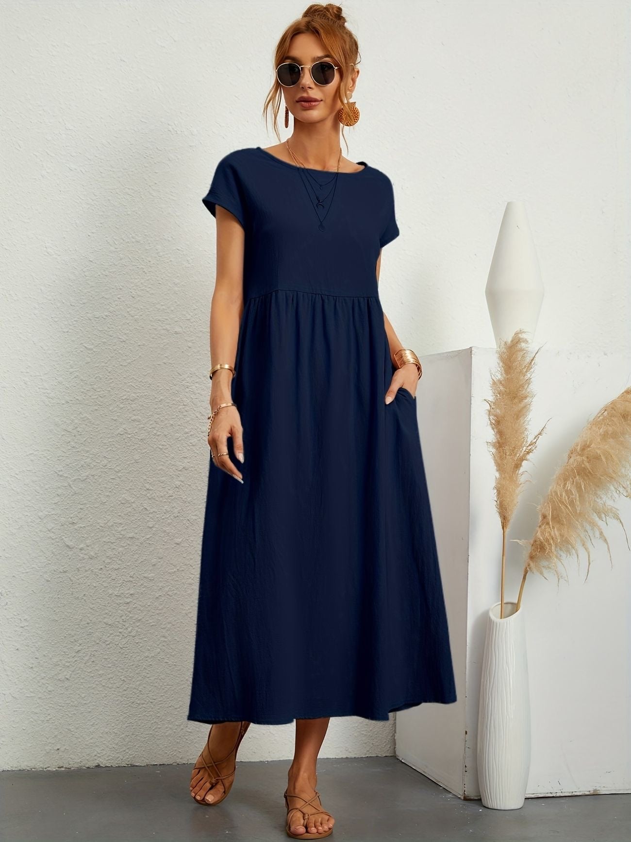 Chic Spring Camille Round Neck Dress