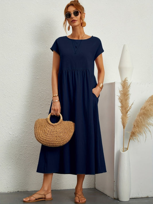Chic Spring Camille Round Neck Dress